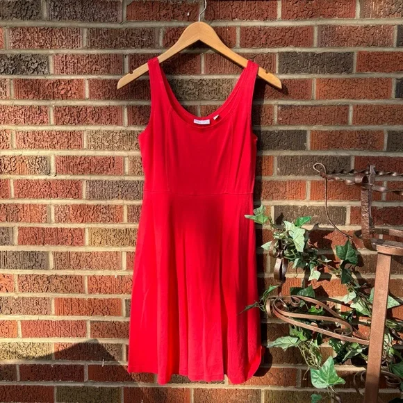 Long Linen Dress New York Company Dresses New York Company Red Fit Flare  Sleeveless Mini Dress